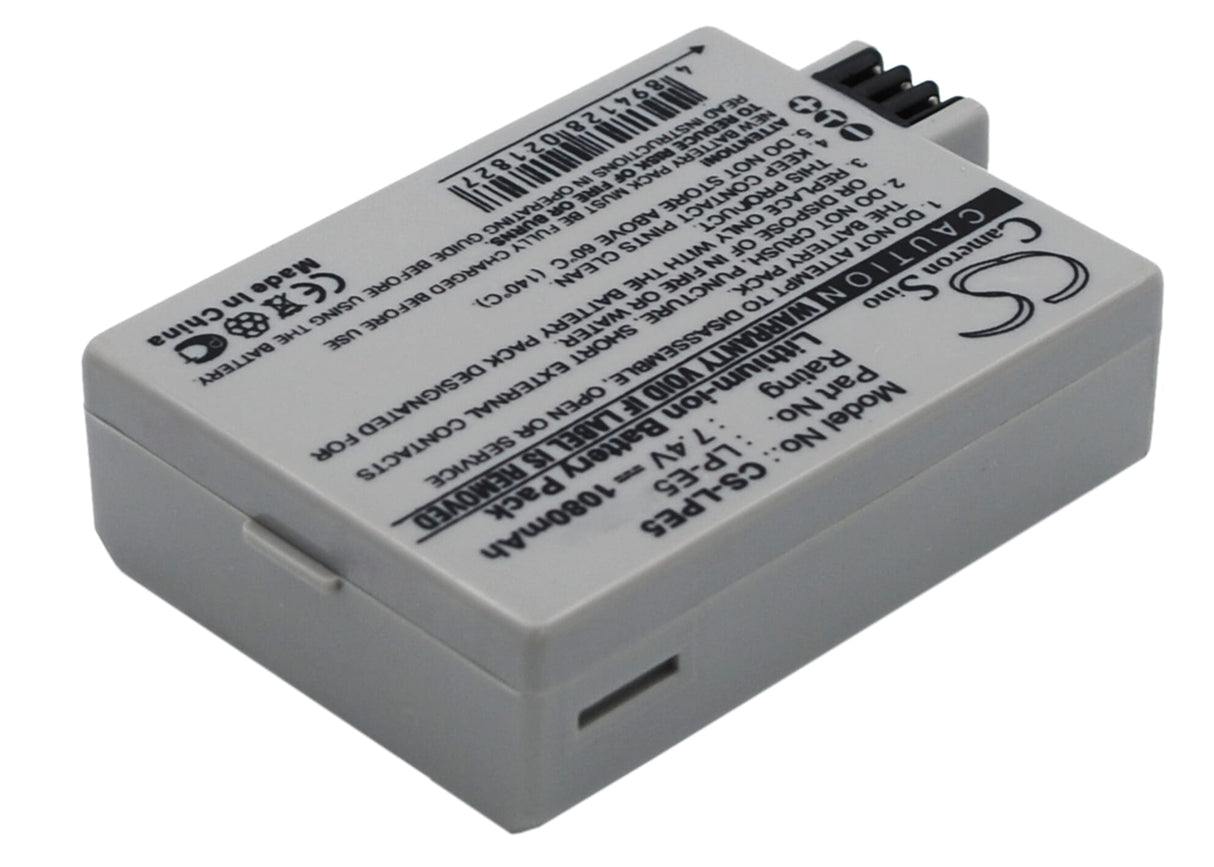 Batterie d'appareil photo numérique blu-basic 7.4v 1080mah li-ion pour canon
