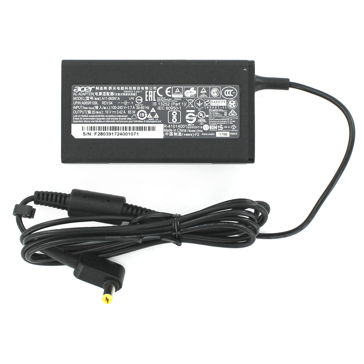 Adaptateur secteur pour ordinateur portable Acer 65 W
