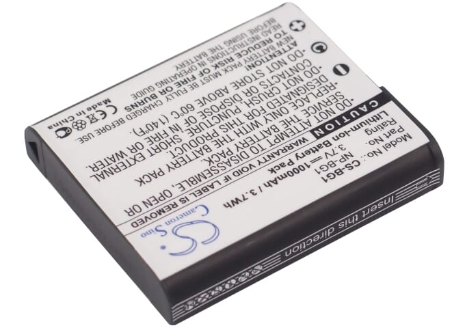 Batterie d'appareil photo numérique blu-basic 3.7v 1000mah li-ion pour sony