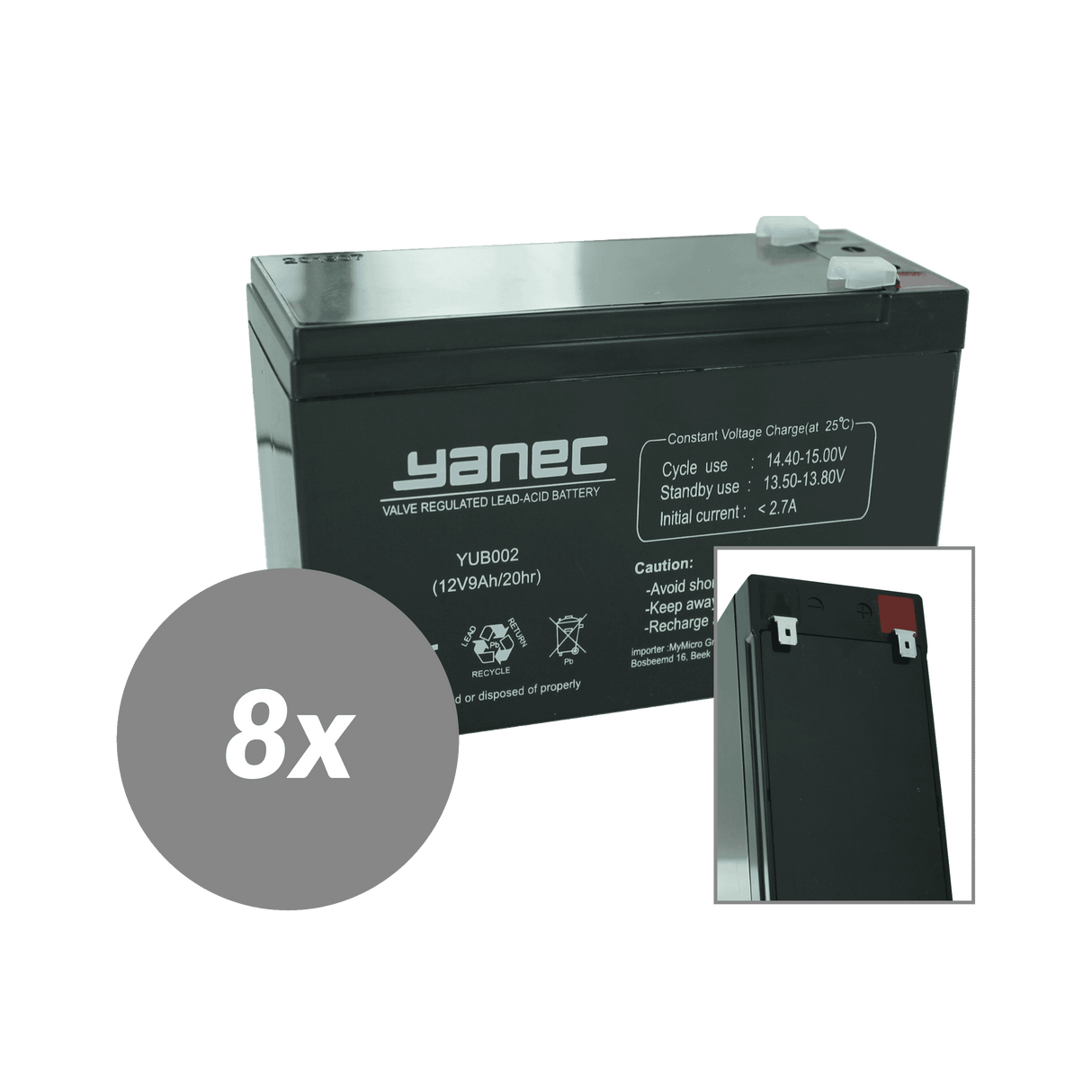 Kit de remplacement de batterie Yanec UPS rbc105 (hors câbles)