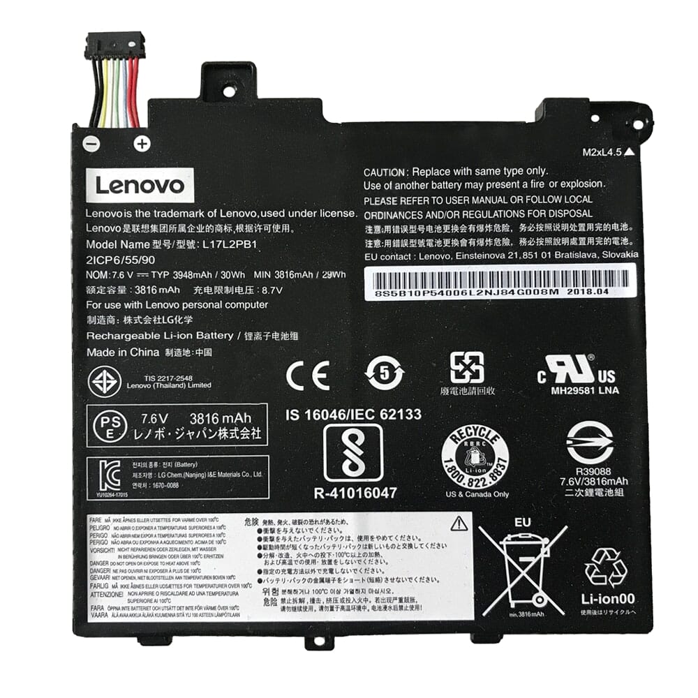 Batterie d'ordinateur portable Lenovo 3816 mah