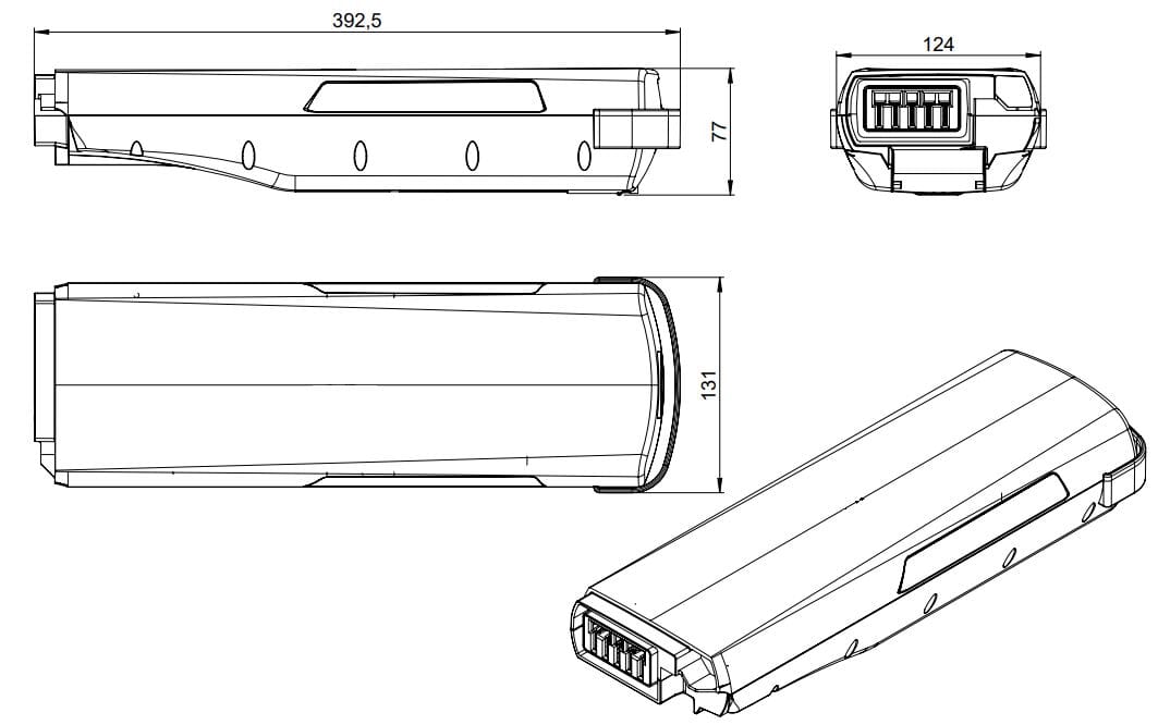 Batterie de vélo Bosch classic 612wh bagages e-bike vision