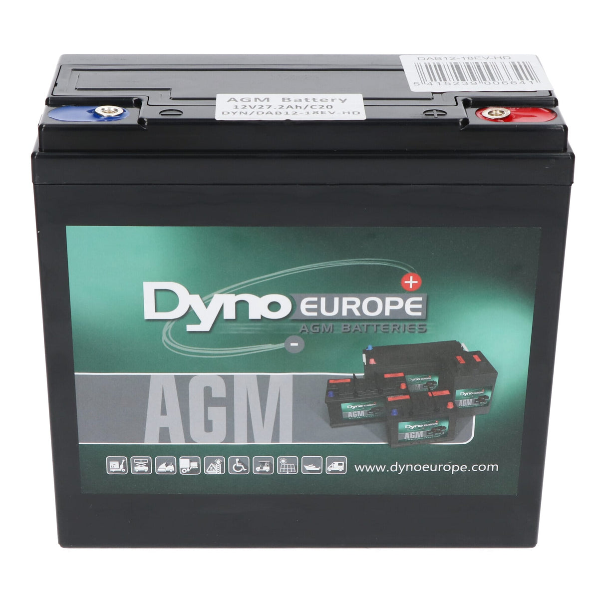 Dyno europe batterie au plomb dyno 12v 27.2ah