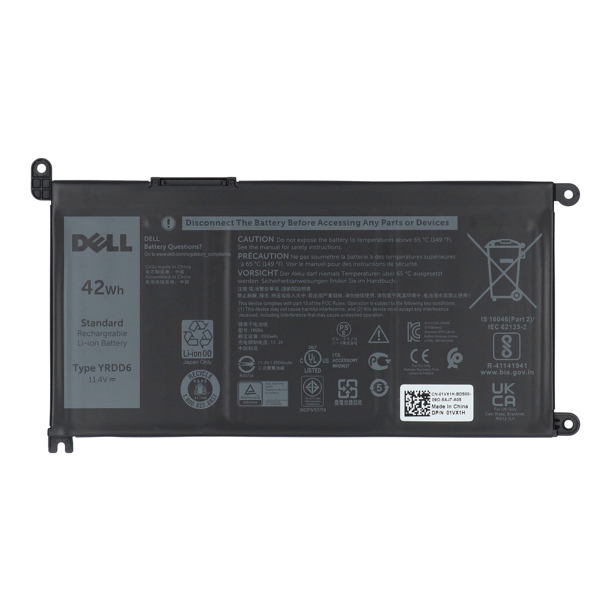 Batterie d'ordinateur portable Dell 3500 mAh