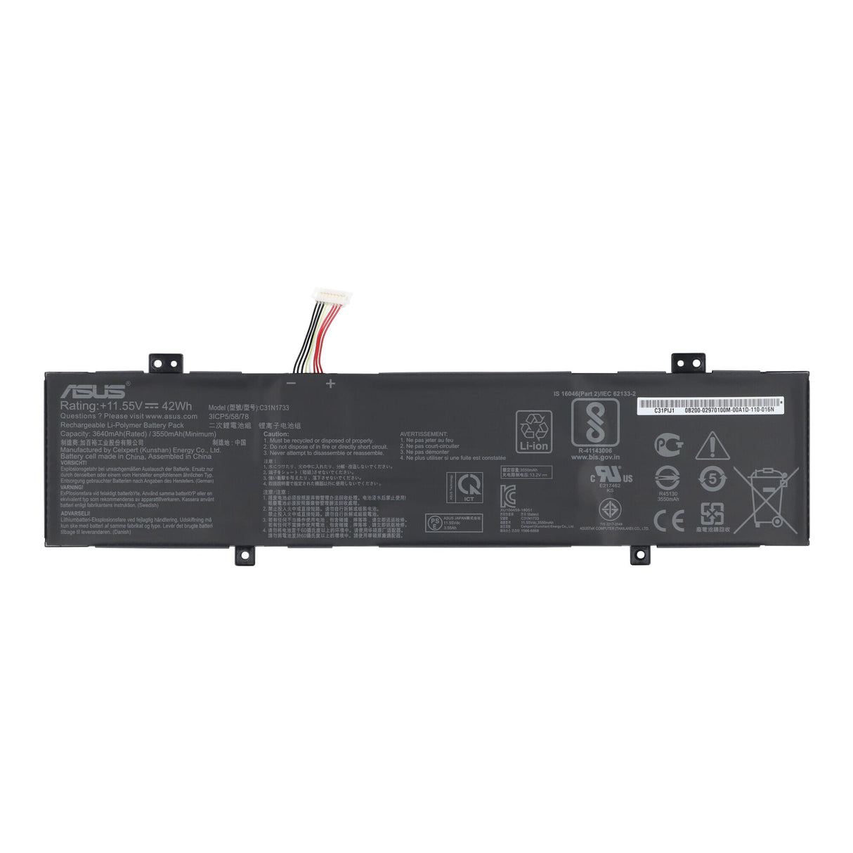Batterie d'ordinateur portable ASUS 3550 mAh