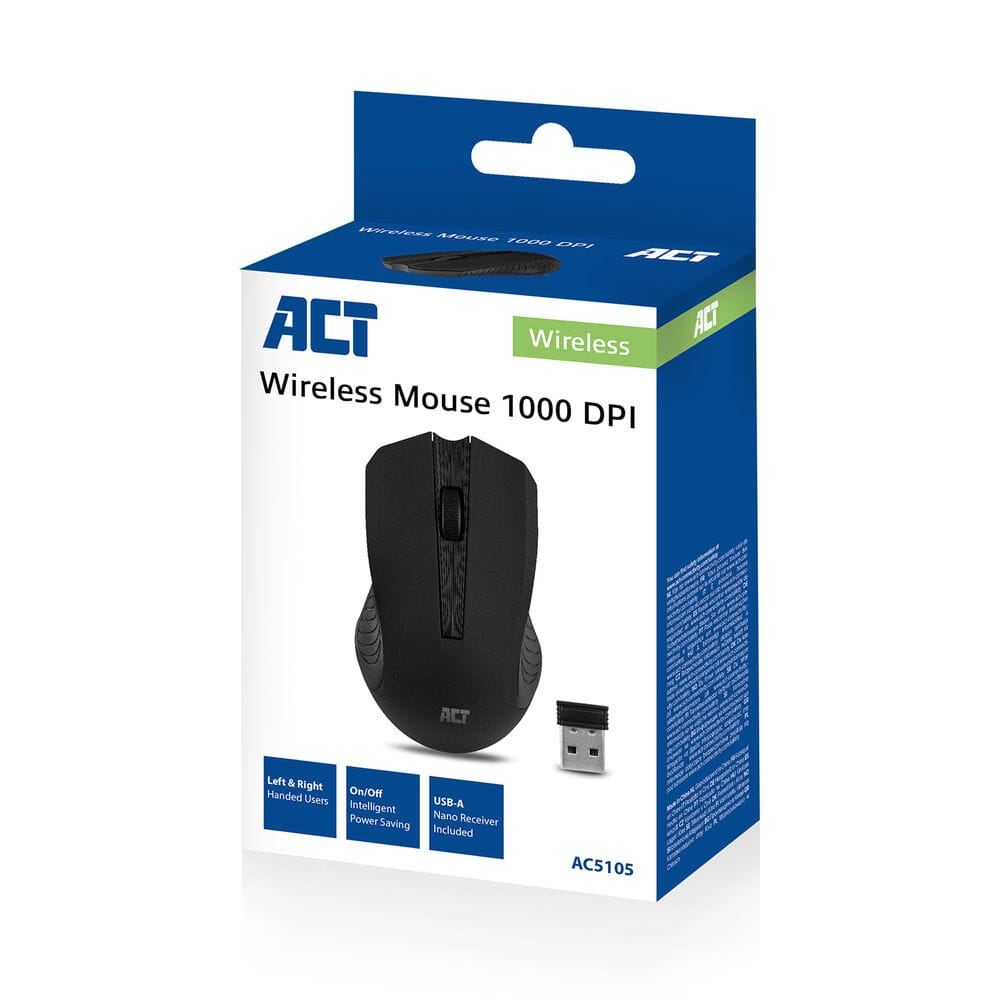ACTISSEZ MAISE SANS WIRESS, 1000 DPI, noir