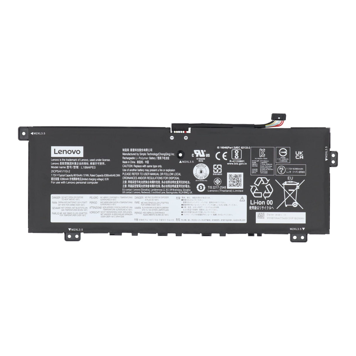 Batterie d'ordinateur portable Lenovo 6390 mah