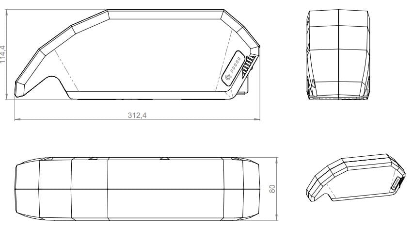 Bosch powerpack 720wh cadre e-bike vision (bes2)