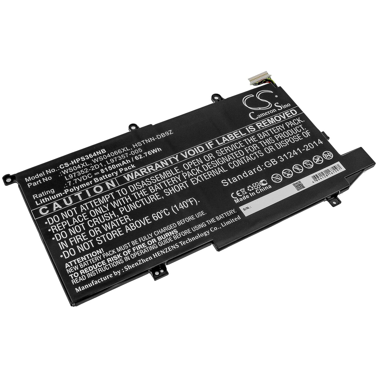 Pièces de remplacement Batterie de l'ordinateur portable 8150mAh