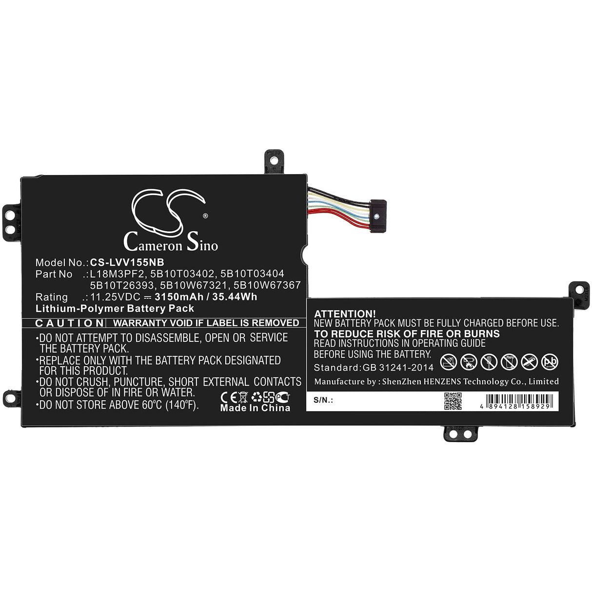 Batterie d'ordinateur portable Lenovo 3150 mah