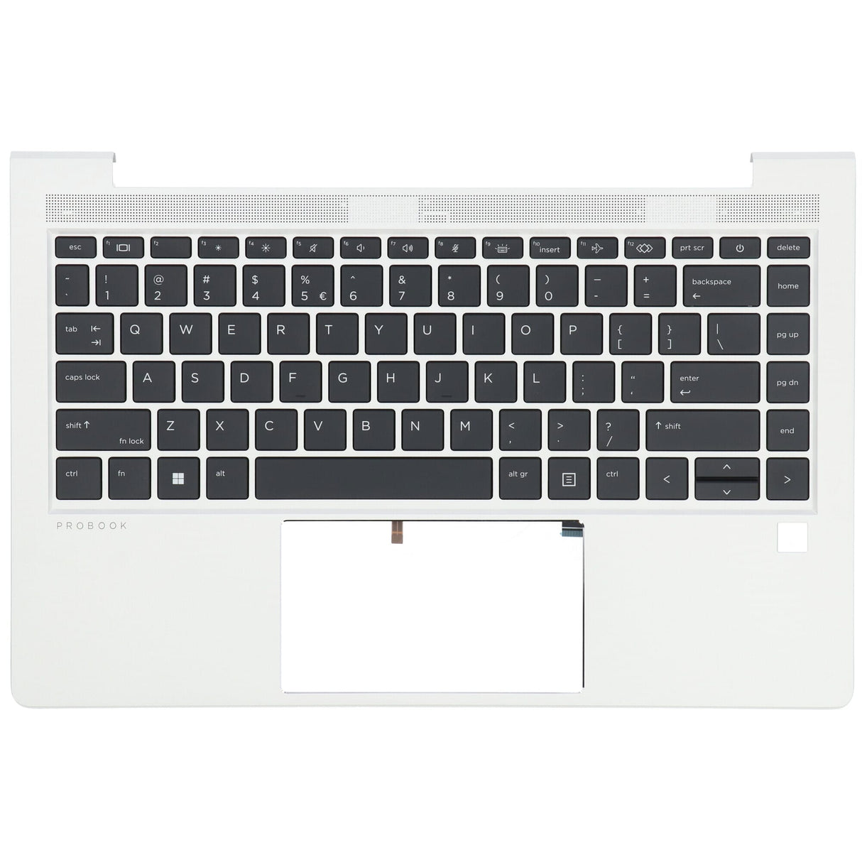 Clavier d'ordinateur portable HP Qwerty US + HEAUX TOP, backlit -Silver