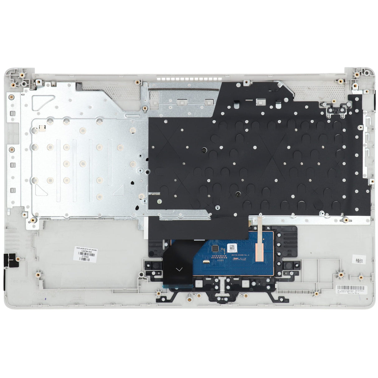 Clavier d'ordinateur portable HP azerty be + capot supérieur - argent