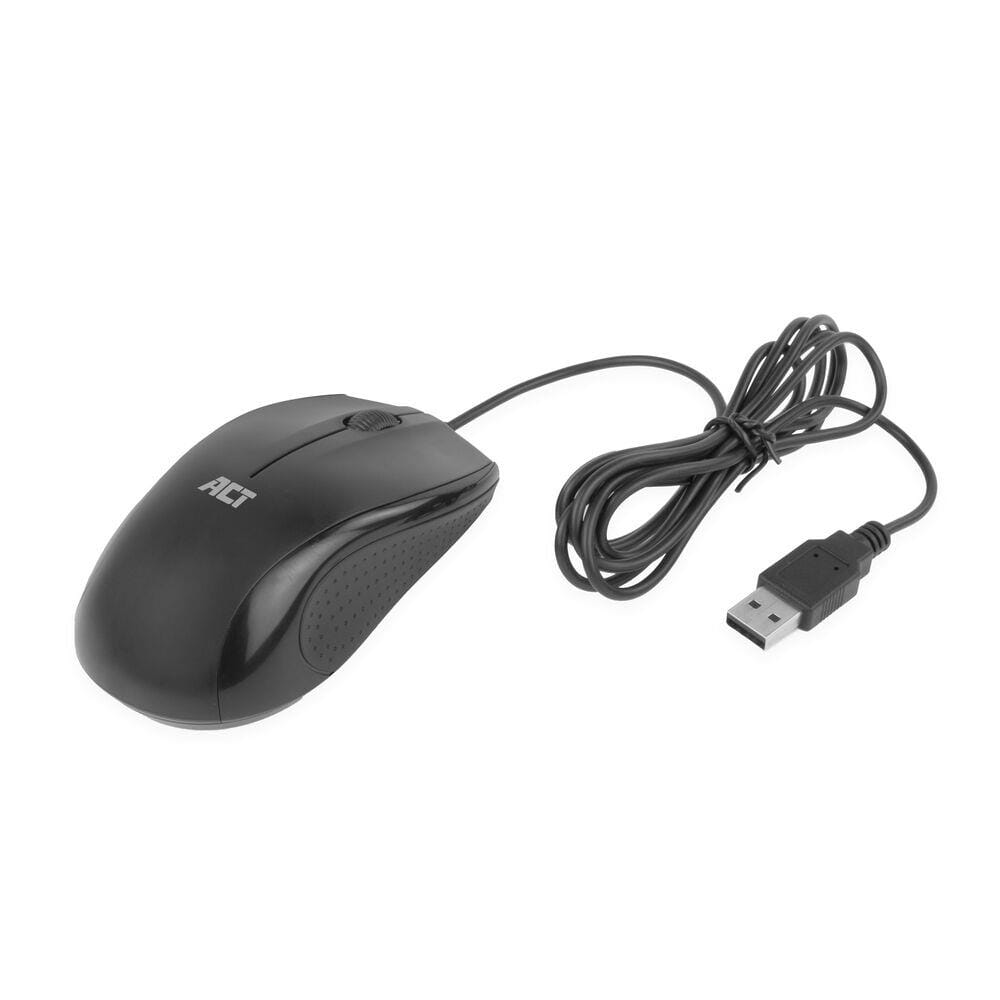 Souris optique filaire pleine grandeur Act 1000 dpi, clic silencieux