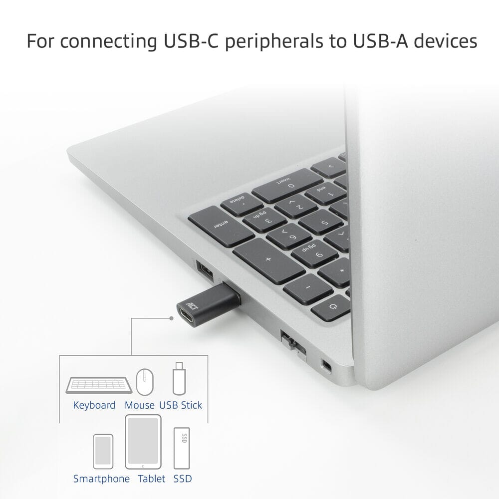 Adaptateur Act USB-A mâle vers USB-C femelle