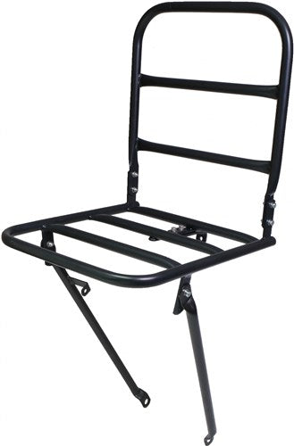 Carrier avant avec montant du boulon de couronne 30 x 30 cm en acier noir noir