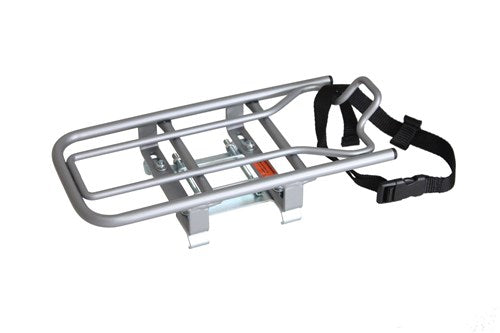 Carrier d'installation universel pour les vélos électriques pour les sièges enfants en argent