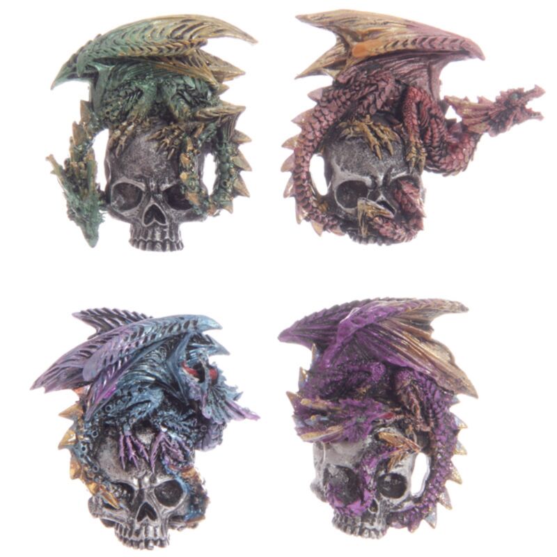 Aimant gothique de crâne de dragon