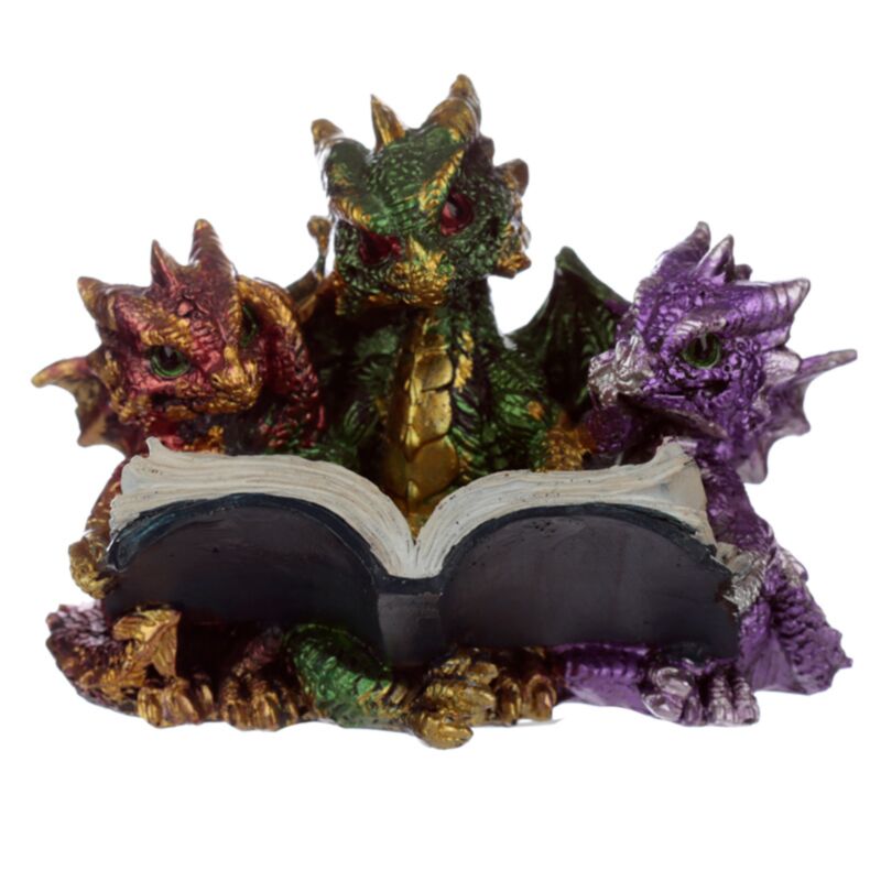 Lecture de bébé dragon triplet d'éléments