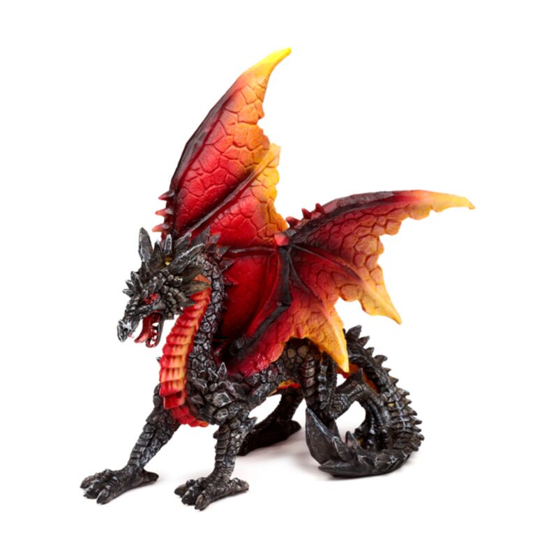 Dark legends protecteur de la nuit dragon de feu obsidienne 17cm