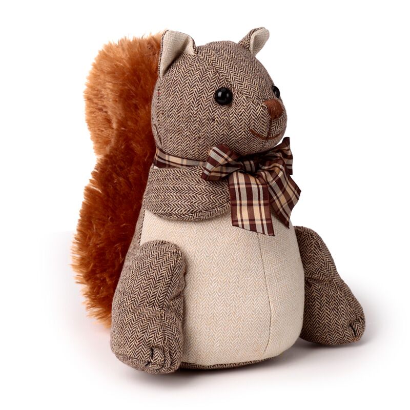 Butoir de porte en peluche écureuil avec noeud papillon