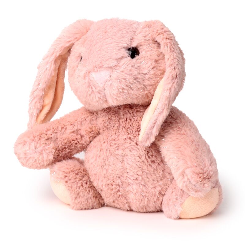 Butoir de porte en peluche lapin rose