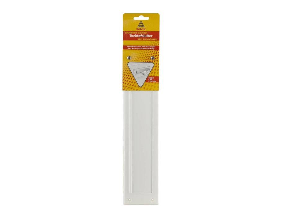 Brosse pour boîte aux lettres Deltafix avec rabat - blanc