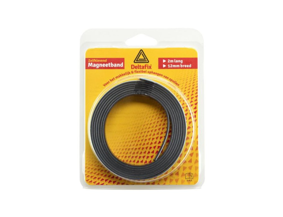 Bande magnétique Deltafix - autocollante - 2 mètres - 12 mm x 2 mm