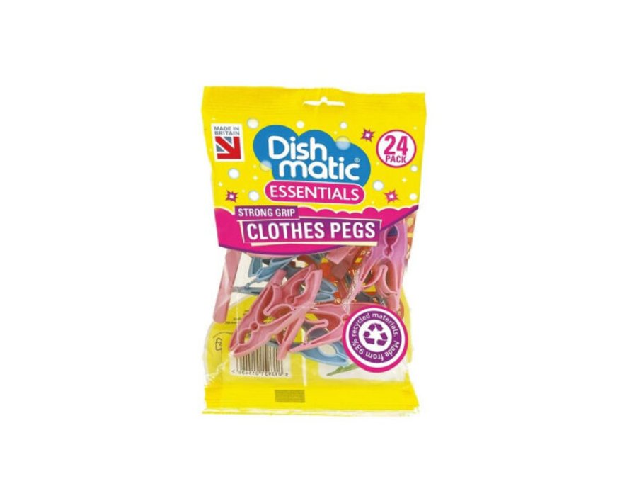 Pinces à linge Dishmatic - recyclées - 24 pcs