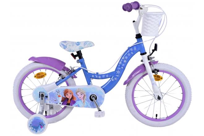 Disney Frozen 2 Children's Bike Girls 16 pouces Blue Purple Two Hand freins