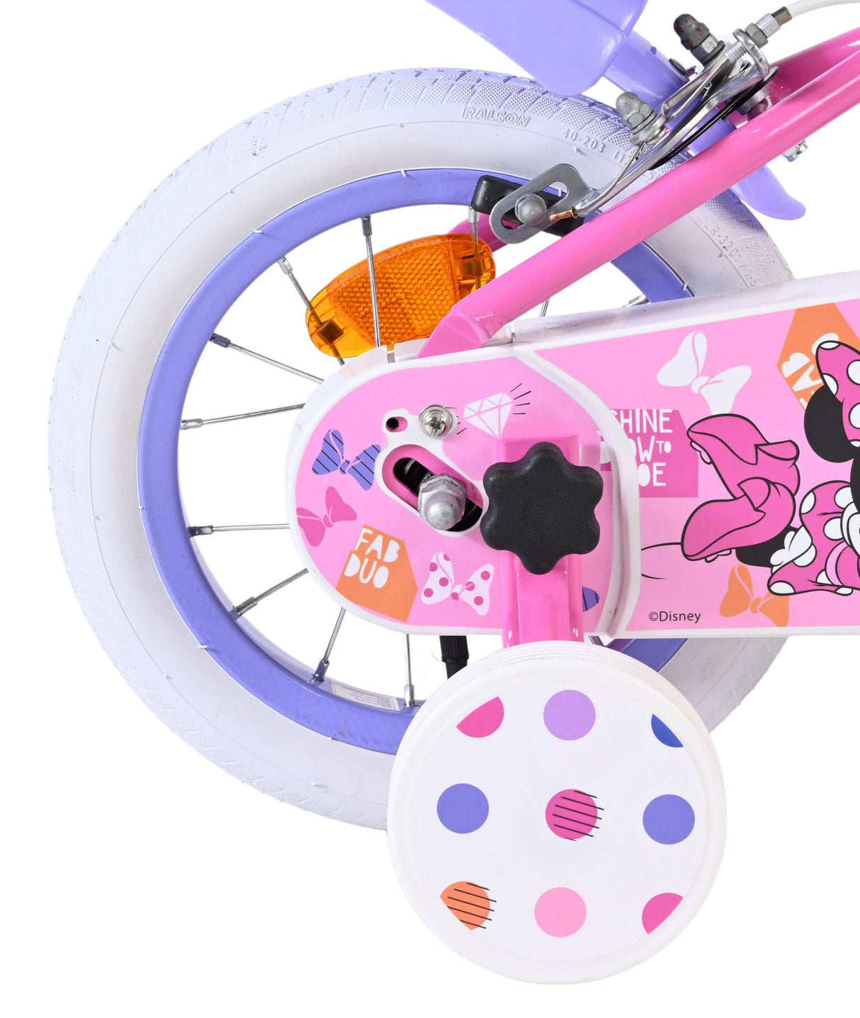 Disney Minnie la plus mignonne de tous les temps ! vélo pour enfants - filles - 12 pouces - rose - deux freins à main