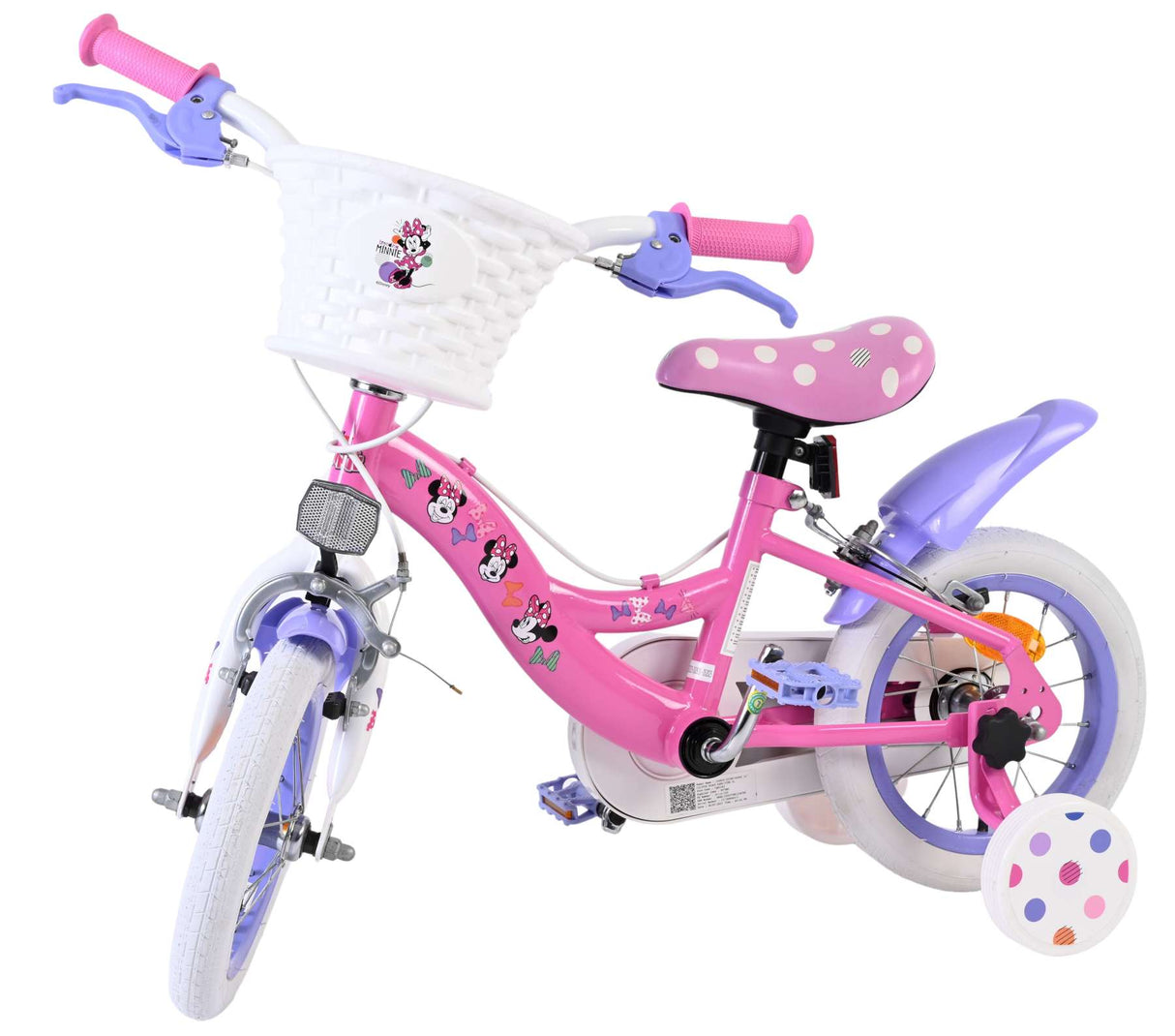 Disney Minnie la plus mignonne de tous les temps ! vélo pour enfants - filles - 12 pouces - rose - deux freins à main