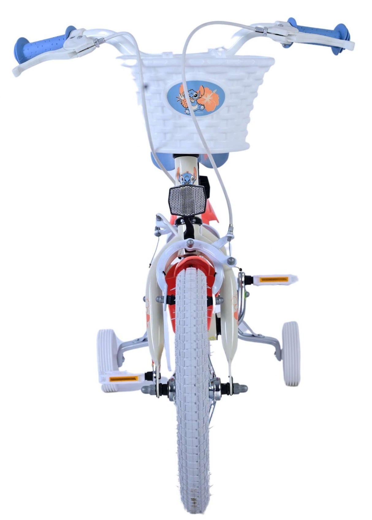 Stitch Disney Children's Bicycle - Girls - 14 pouces - Crème Coral Blue - Deux freins à main
