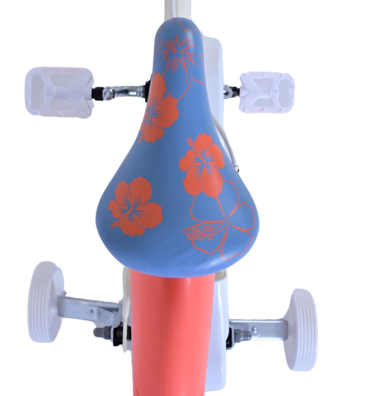 Stitch Stitch Vélo pour enfants Filles 16 pouces Crème Corail Bleu Deux freins à main