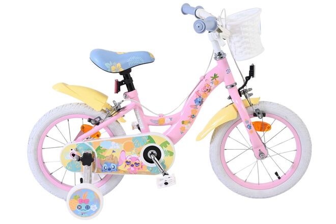 Vélo pour enfants Stich Disney Stitch - filles - 14 pouces - rose - deux freins à main