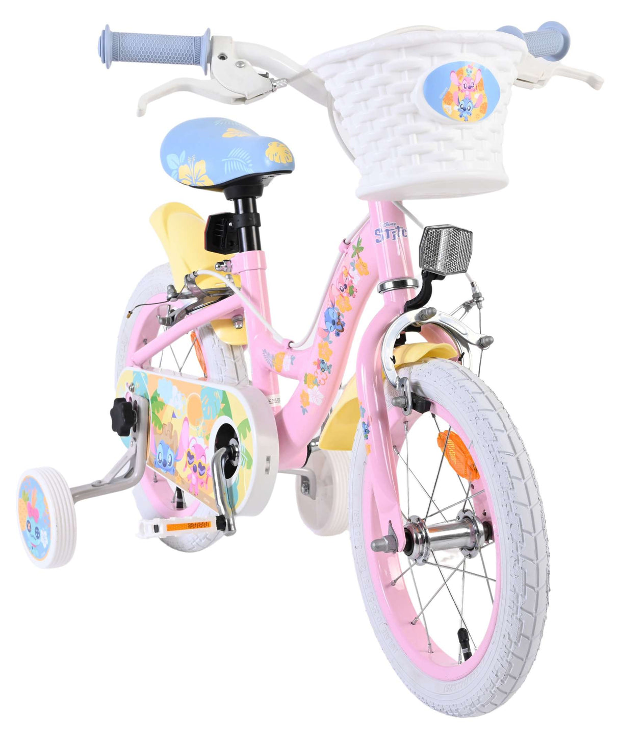 Vélo pour enfants Stich Disney Stitch - filles - 14 pouces - rose - deux freins à main
