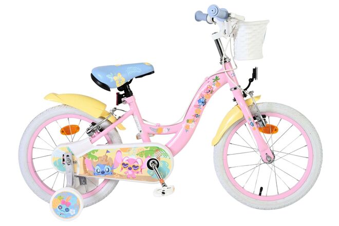 Vélo pour enfants Stich Disney Stitch - filles - 16 pouces - rose - deux freins à main
