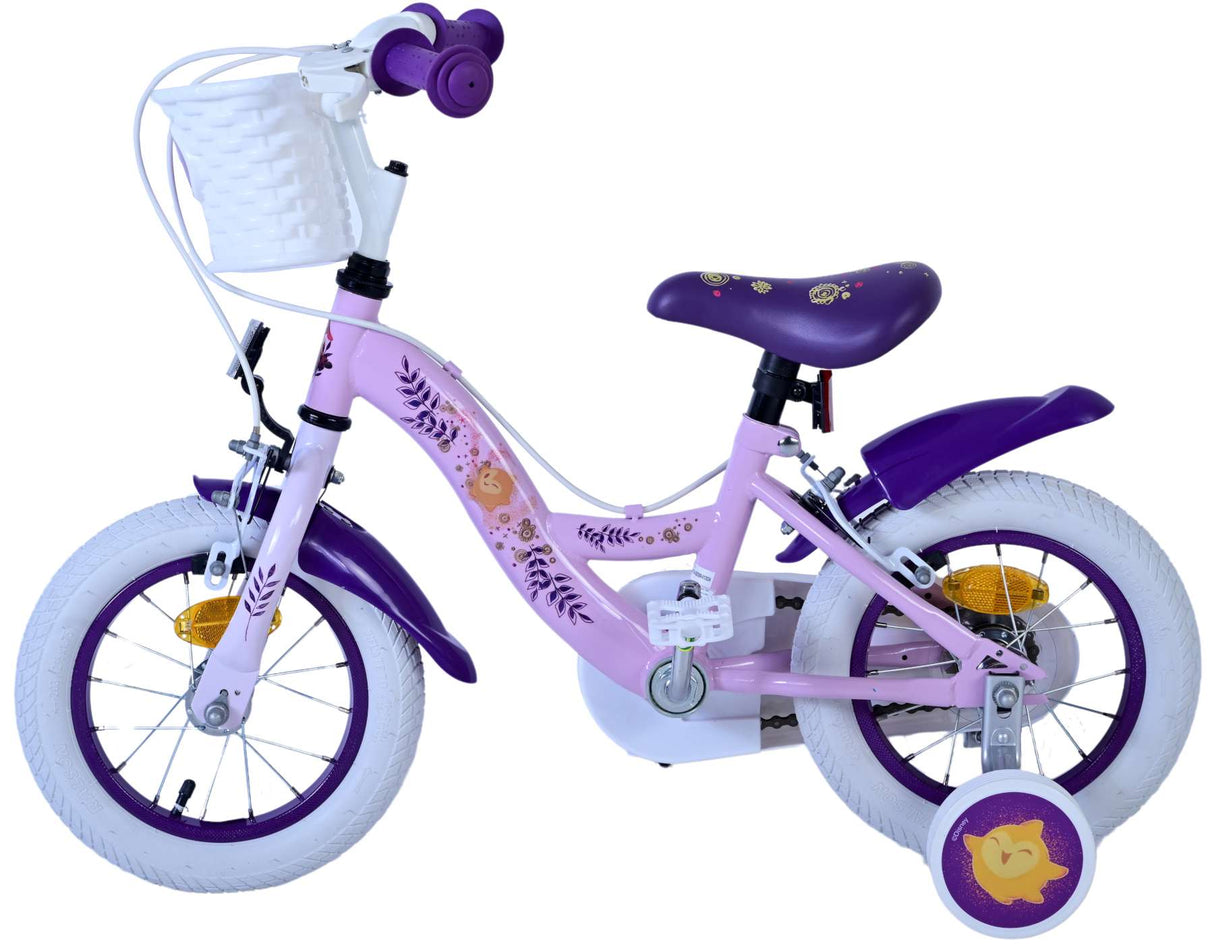 Vélo pour enfants Wunsch Disney Wish - filles - 12 pouces - violet - deux freins à main