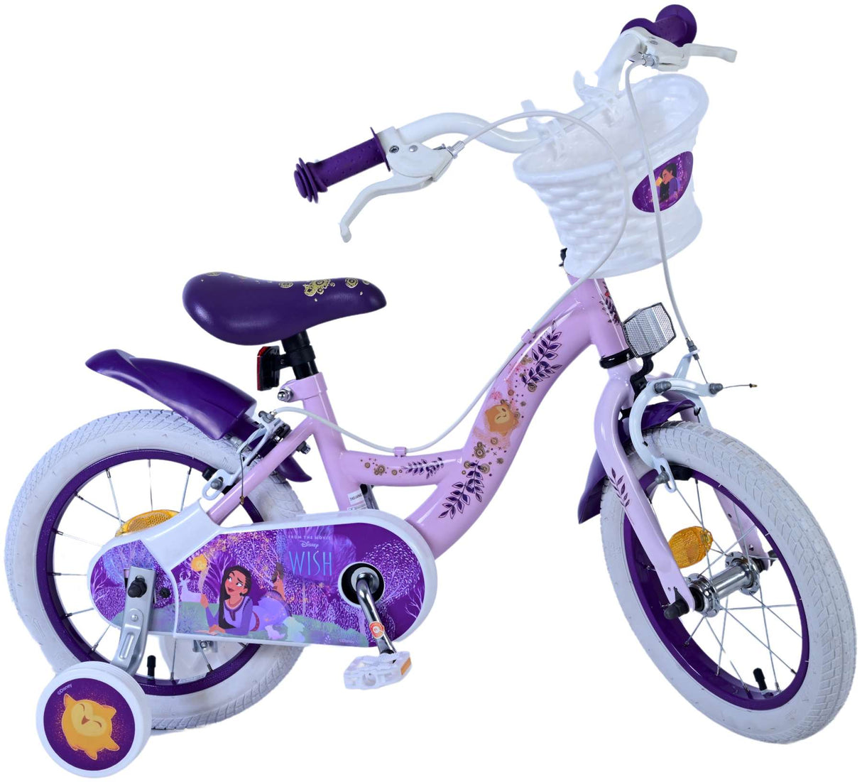 Wish Disney Children's Bicycle - Girls - 14 pouces - Purple - deux freins à main