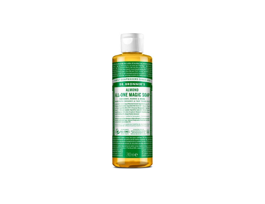 Savon liquide Dr. Bronner's - Castille pure - amande - 240 ml