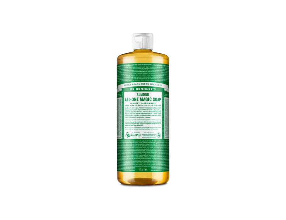 Savon liquide Dr. Bronner's - Castille pure - Amande - 945 ml