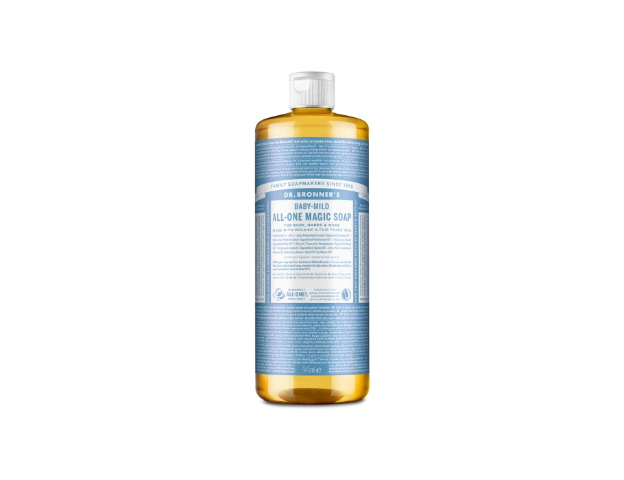 Savon liquide Dr. Bronner's - Castille pure - bébé - sans parfum - 945 ml