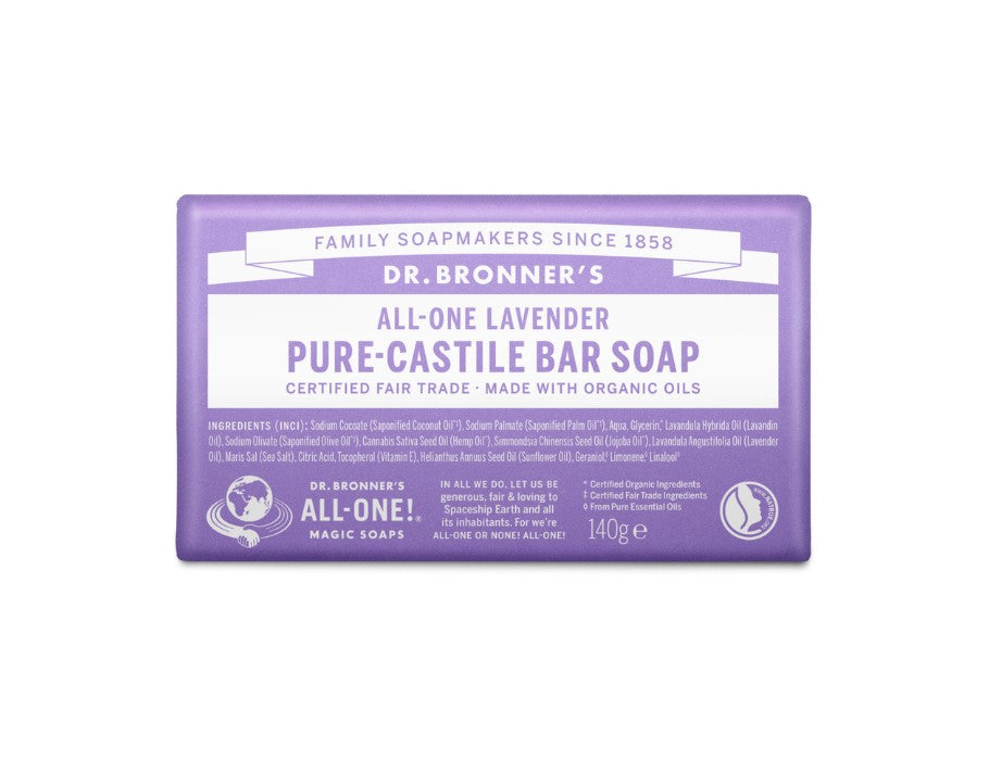 Pain de savon Dr. Bronner's - Castille pure - lavande