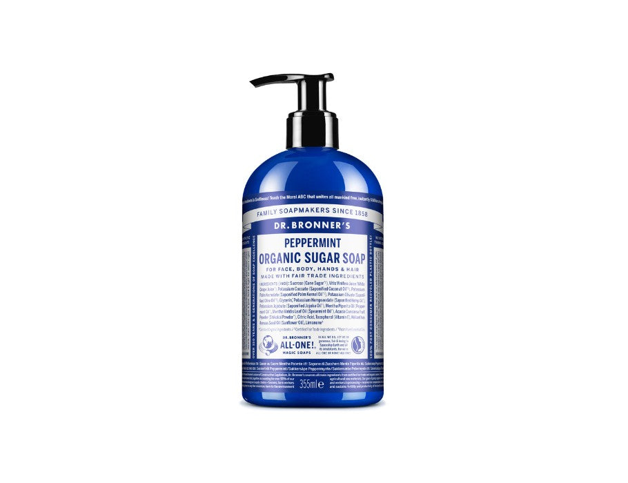 Pompe à savon Dr. Bronner's - menthe poivrée - 355 ml
