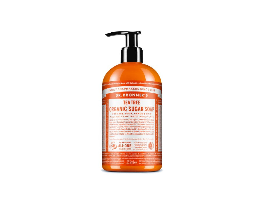 Pompe à savon Dr. Bronner's - arbre à thé - 355 ml
