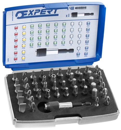 Jeu d'embouts Expert 1 4 avec porte-embouts 49 pièces