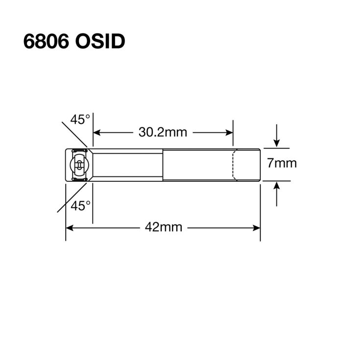 Roulements Enduro 6806 llb osid - abec 3 (radial) - 30,2x42x7 (45°)