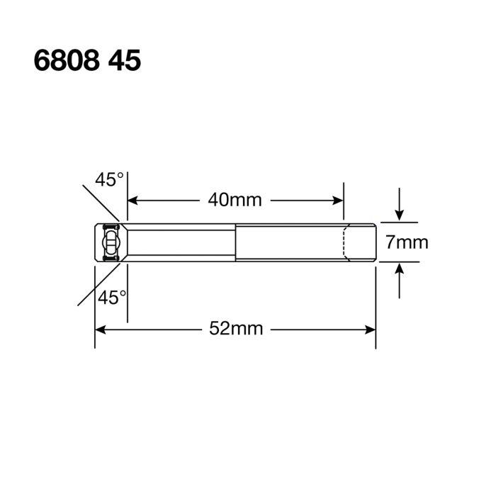 Roulements Enduro 6808 llb bo 45 - abec 5 - oxyde noir (contact angulaire) - 40x52x7 (45°)