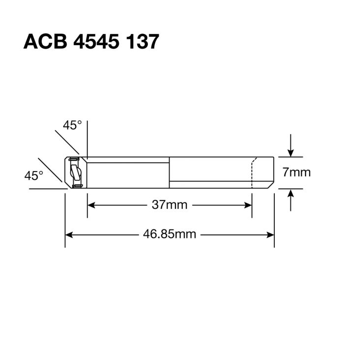 Roulements Enduro acb 4545 137 inox - 440c inox (contact angulaire) - 37x46,85x7 (45x45°)
