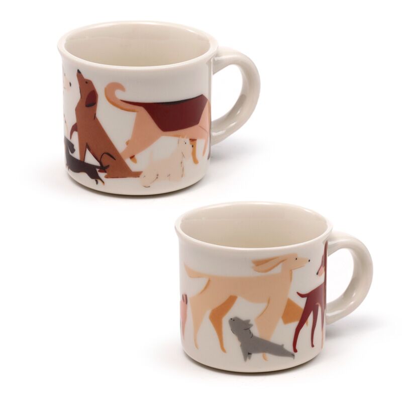 Ensemble de 2 tasses à expresso en porcelaine chien Barks