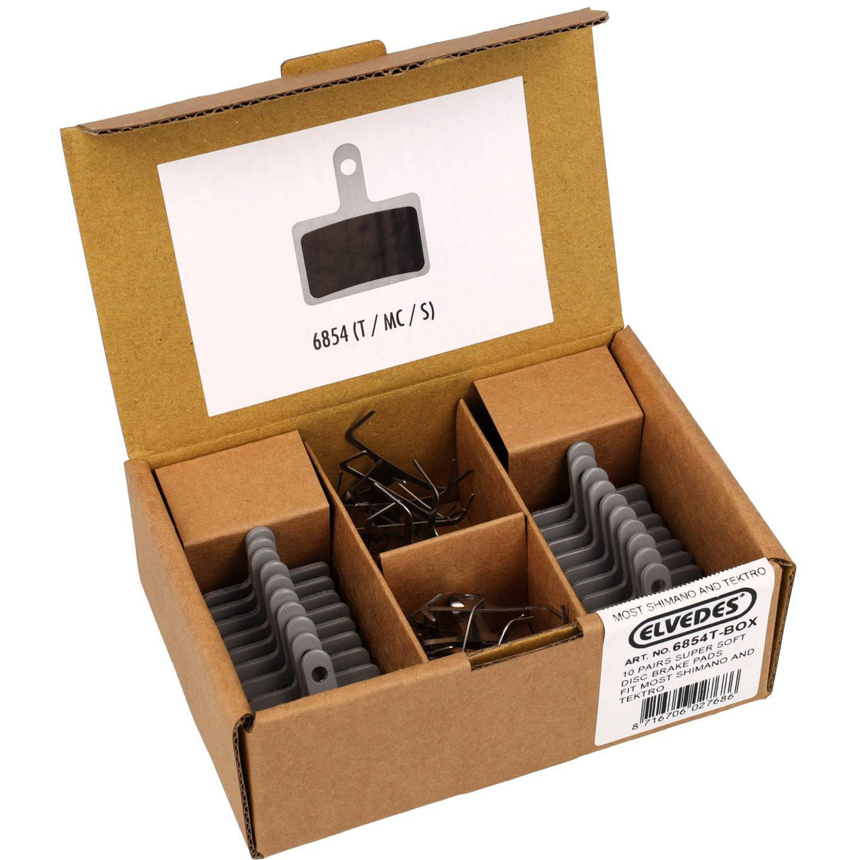 Jeu de plaquettes de frein à disque Elvedes - shimano - composé organique (résine) - 10 paires